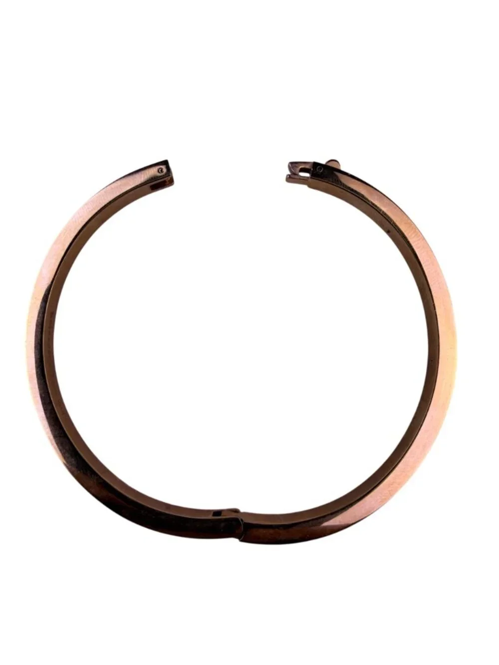 Kate Spade Womens Rose Gold Tone Metal Hinged Bangle Bracelet With Inset Stones - Picture 5 of 7